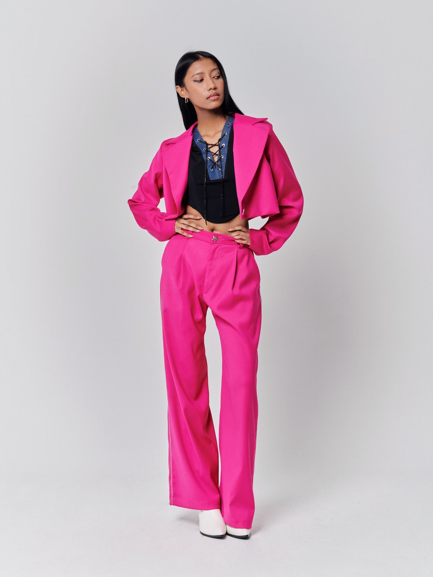 Pink Superstar Crop Blazer